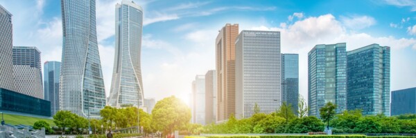 Moderne Stadt-Skyline