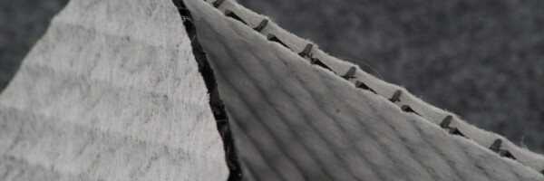 Draufsicht auf Drainagematte