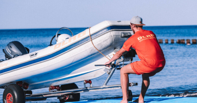 TerraMat Strandmatte in Blau als Bootsslip