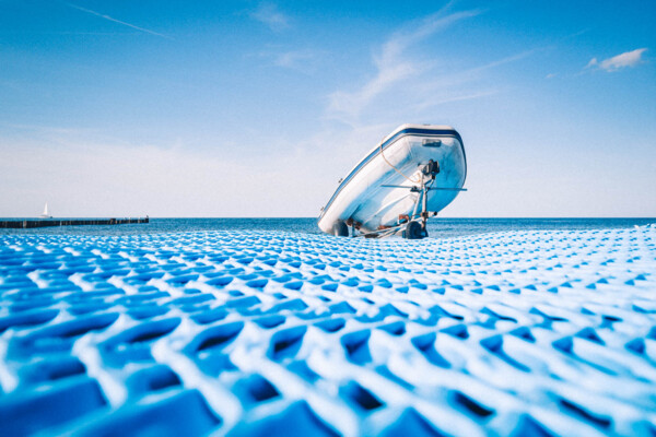 Strandmatte Kühlungsborn mit Bootsrampe