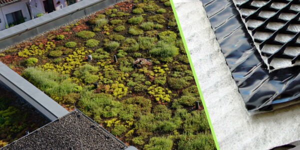 Drainage auf Hausdach